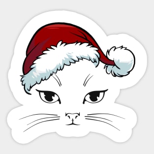 Cat Santaaa T-shirt Sticker